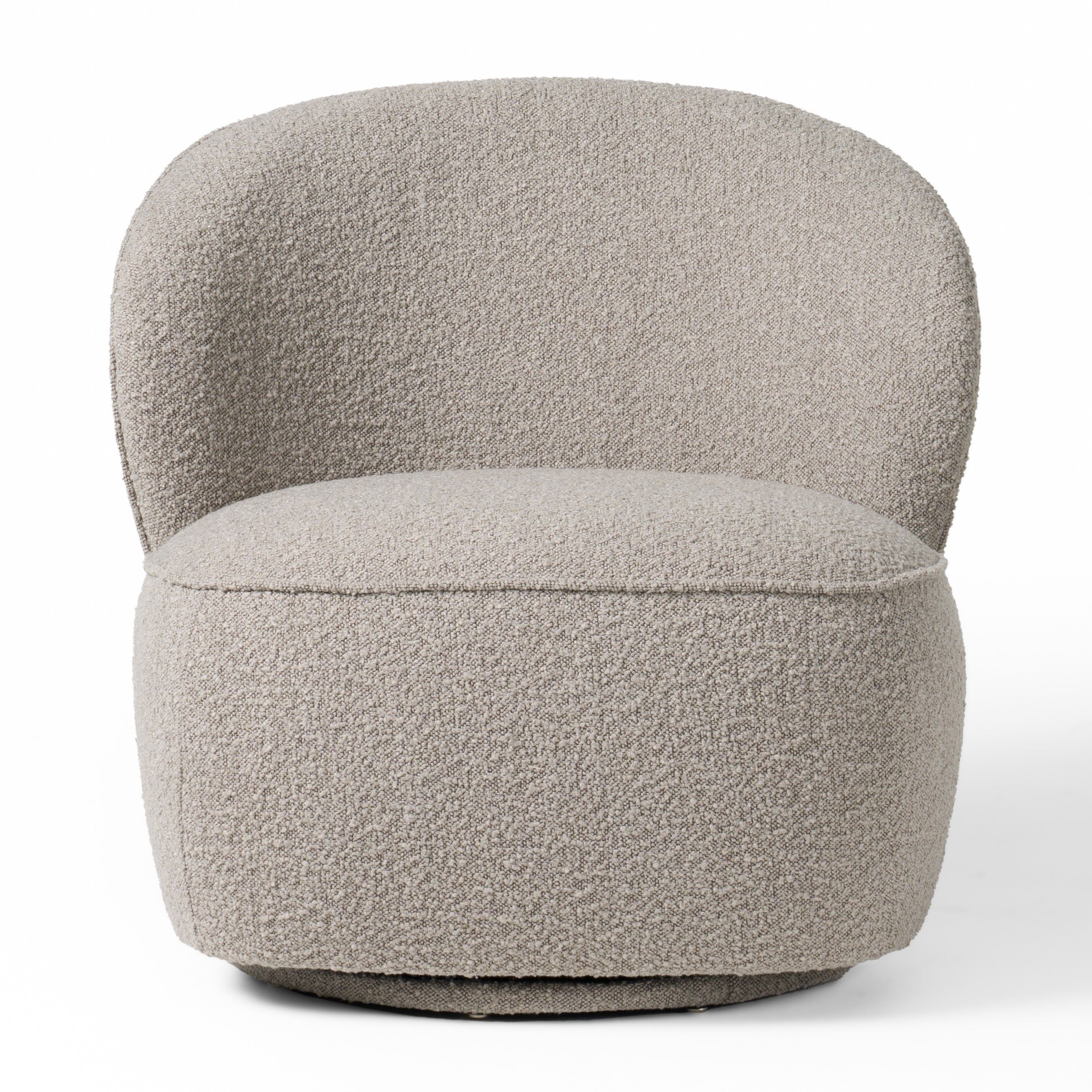 Allis - Glam Grey and Black Fabric Swivel Accent Chair - image 2