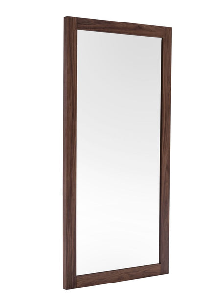 Amberlie - Modern Walnut Floor Mirror