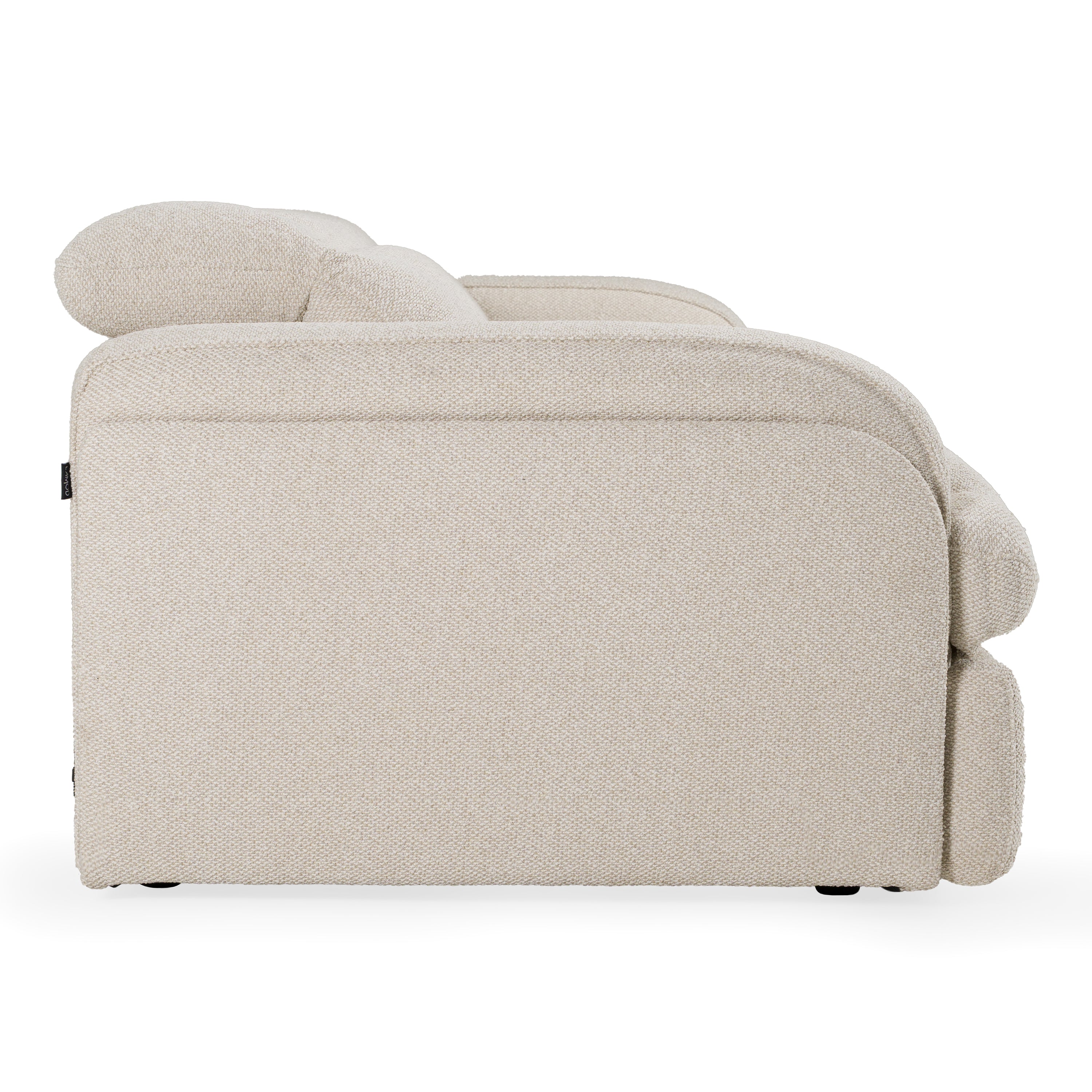 Ambler - Modern Off-White Fabric Sofa w/ 2 Power Recliners - image 2