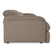 Ambler - Modern Brown Fabric Sofa w/ 2 Power Recliners - image 3