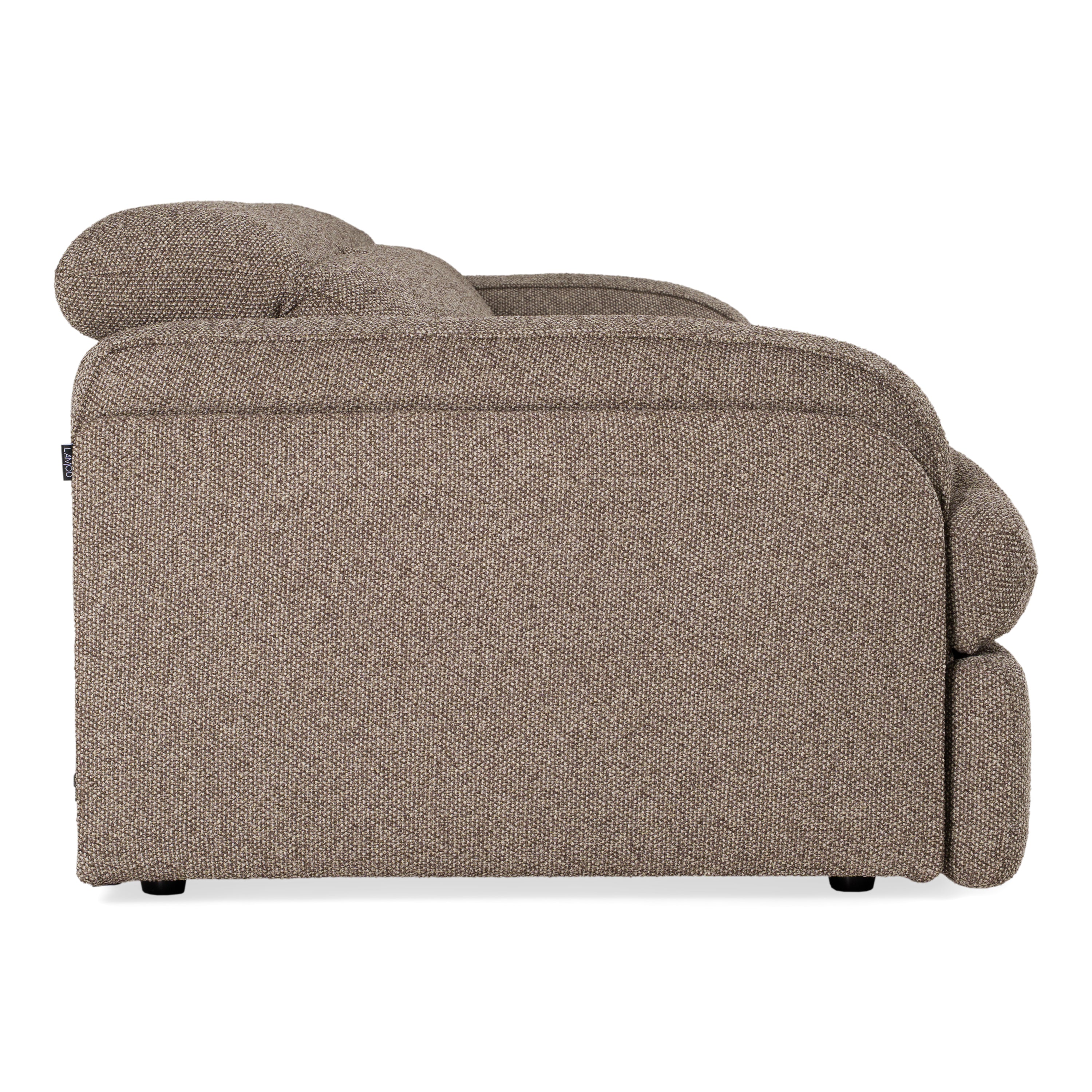Ambler - Modern Brown Fabric Sofa w/ 2 Power Recliners - image 3