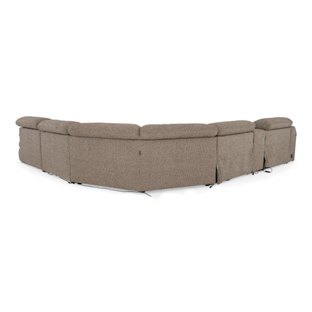 Ambler - Modern Brown Fabric Sectional Sofa w/ 2 Power Recliners Right Facing Chaise - image 4