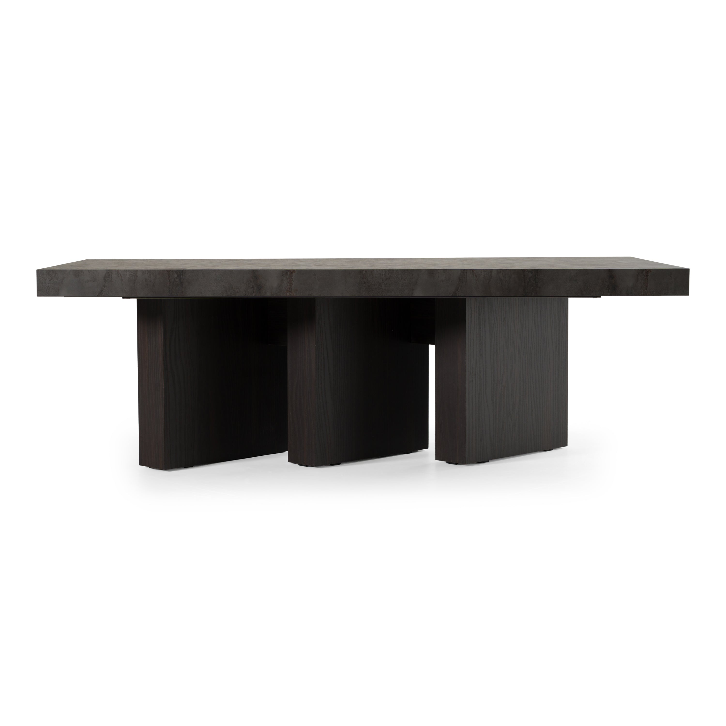 Amsterdam - Modern Grey Volcano & Eucalyptus Oak Dining Table - image 3