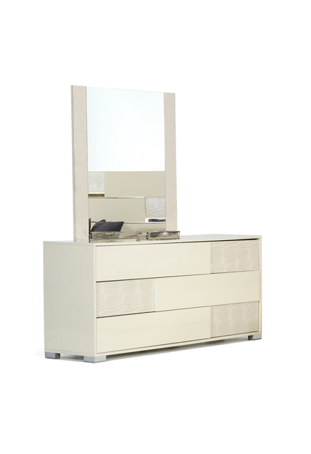 Monza Italian Modern Beige Mirror
