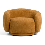 Andrew - Modern Orange Fabric Swivel Accent Chair - image 4