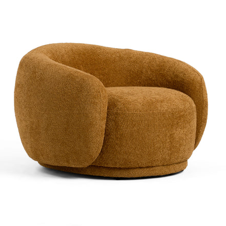 Andrew - Modern Orange Fabric Swivel Accent Chair - image 5