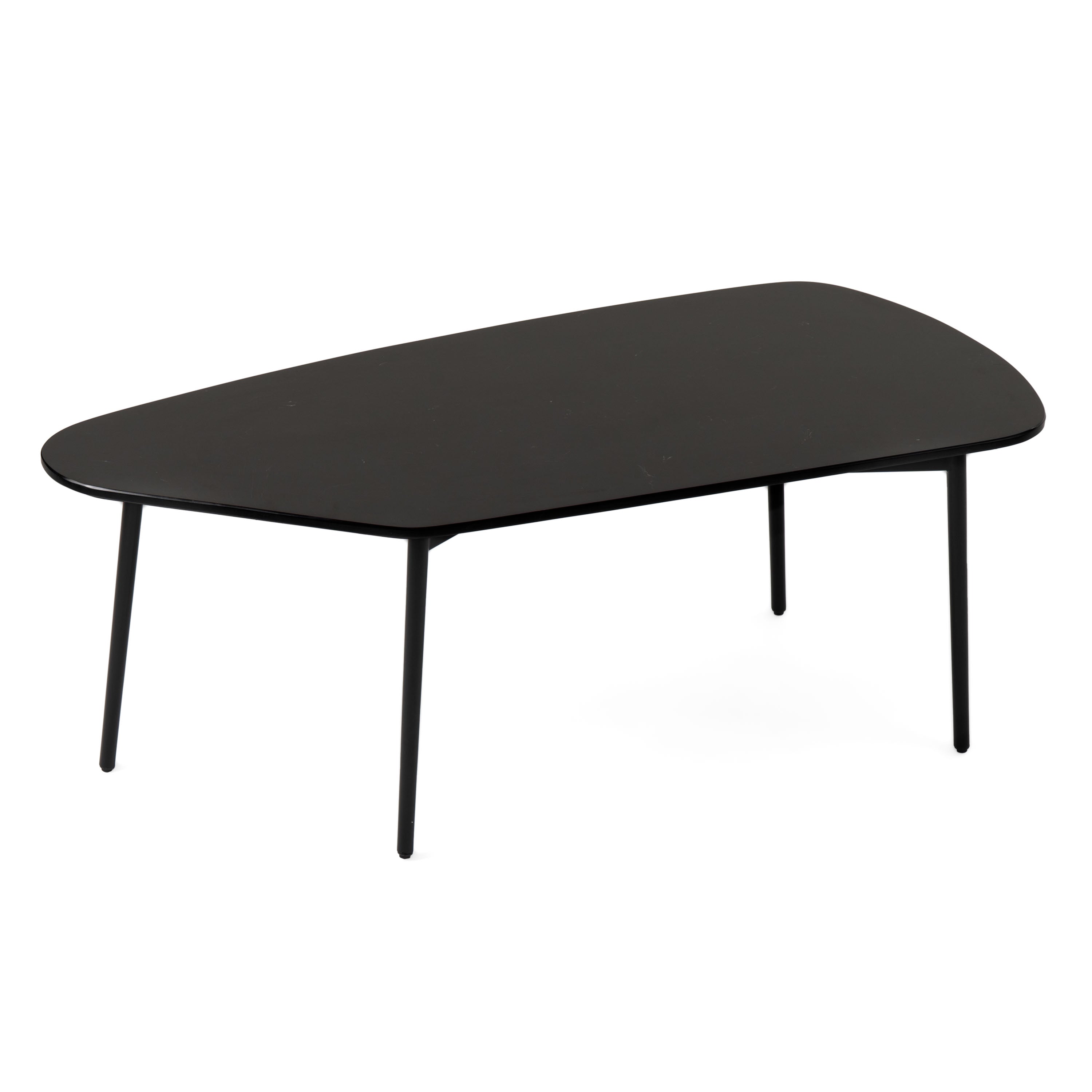 Andros - Black Marble + Black Metal Coffee Table