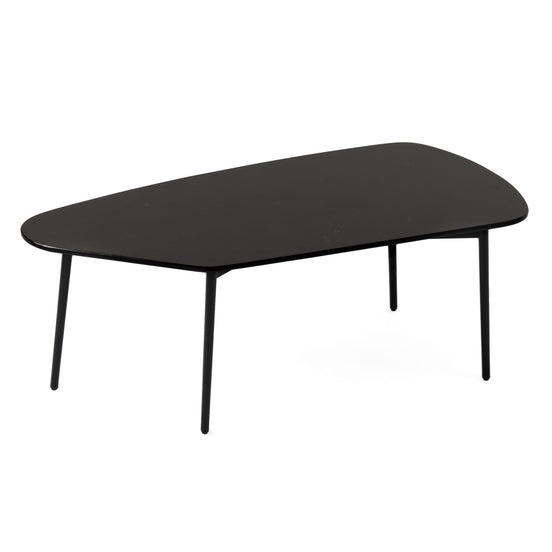 Andros - Black Marble + Black Metal Coffee Table