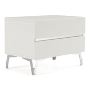 Angela - Italian Modern White Nightstand