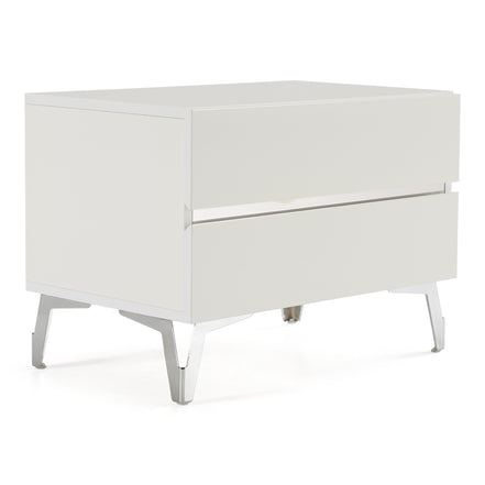 Angela - Italian Modern White Nightstand