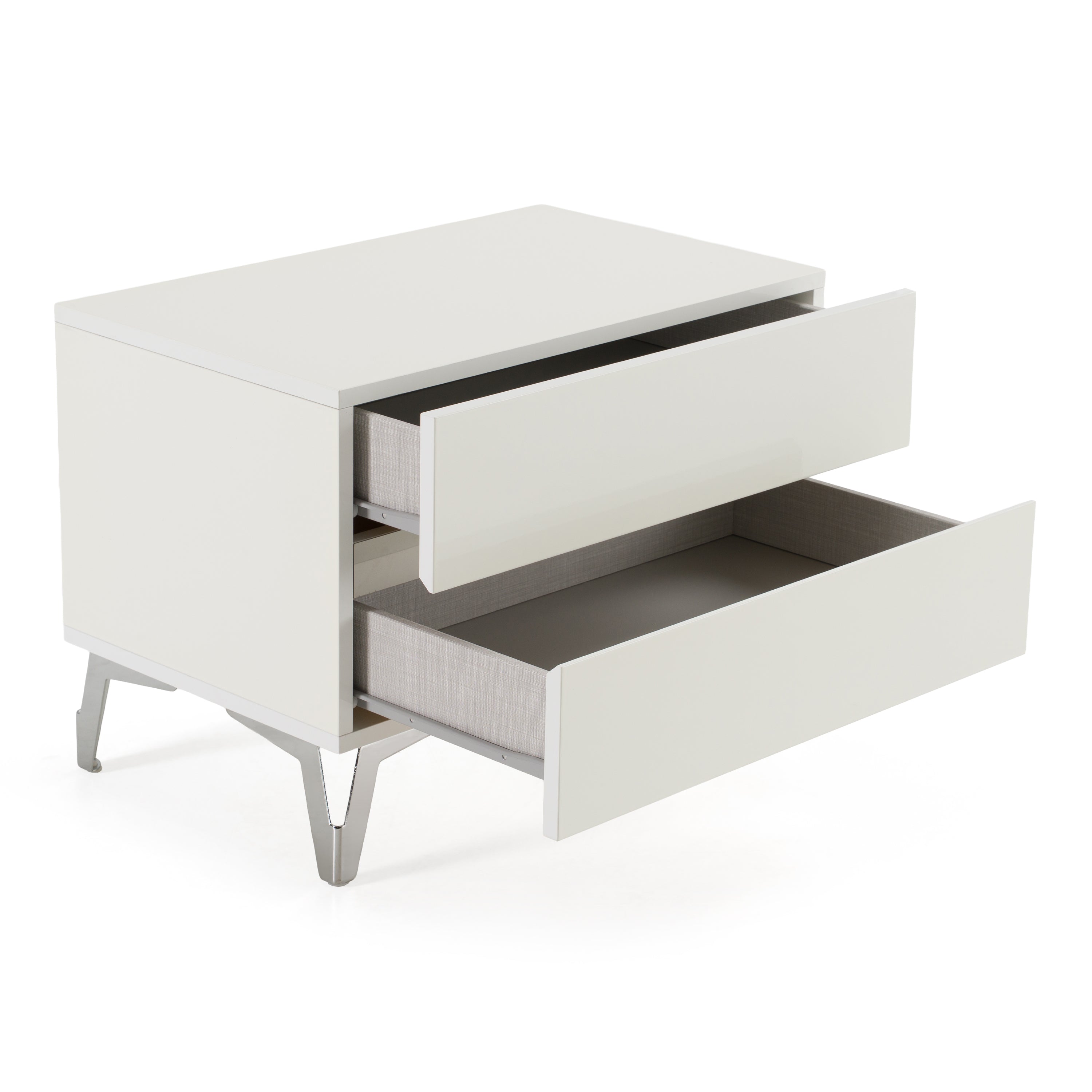 Angela - Italian Modern White Nightstand - image 2