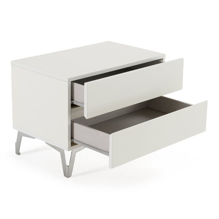 Angela - Italian Modern White Nightstand - image 2