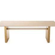 Angus - Modern Cream Ash + Gold Dining Table - image 2
