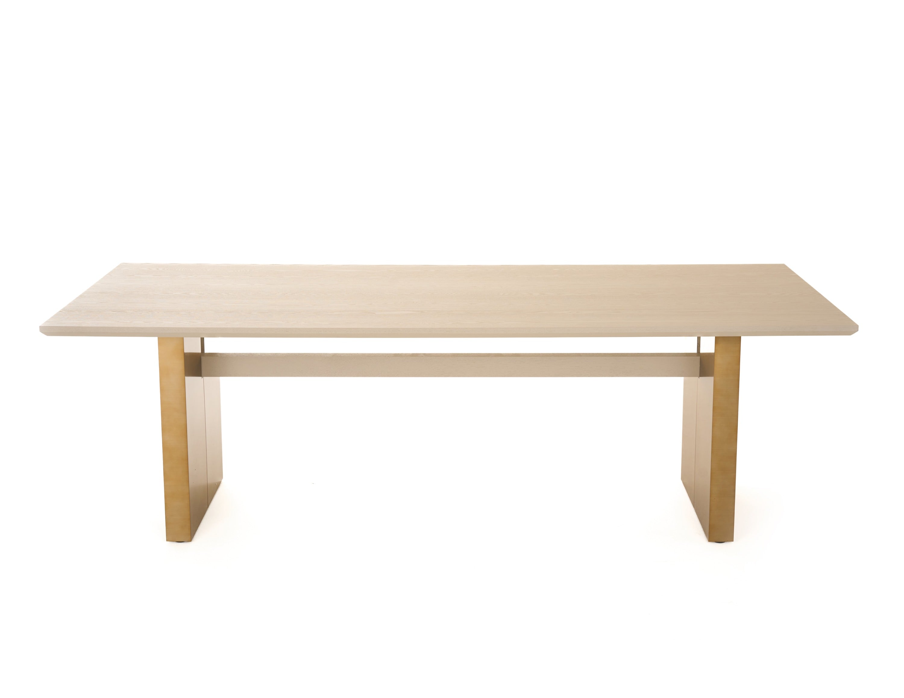 Angus - Modern Cream Ash + Gold Dining Table - image 2
