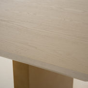 Angus - Modern Cream Ash + Gold Dining Table - image 4