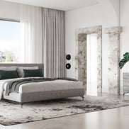 Aria - Italian Modern Multi Grey with texture Round Mirror - image 2