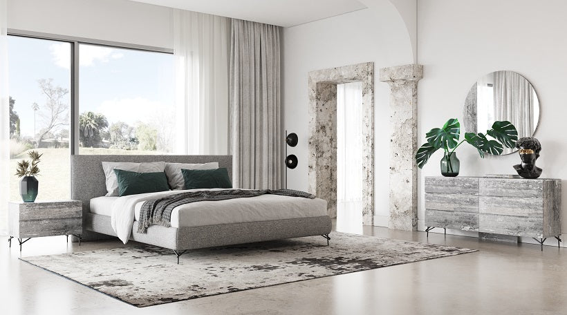Aria - Italian Modern Multi Grey with texture Round Mirror - image 2