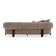 Arnaud - Modern Tan Fabric + Brown Oak Sofa - image 4