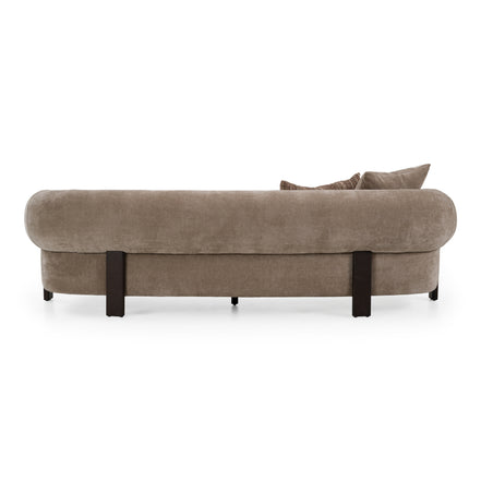 Arnaud - Modern Tan Fabric + Brown Oak Sofa - image 4