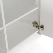 Ashley - Modern Glass + White Fiberglass Buffet - image 5