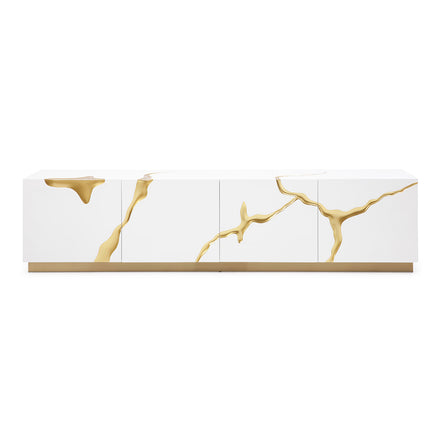 Aspen Modern White & Gold TV Stand - image 5