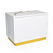 Aspen Modern Wide White and Gold Nightstand - image 4