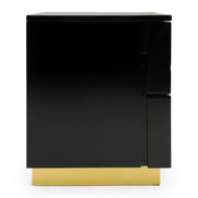 Aspen - Modern Wide Black and Gold Nightstand - image 4