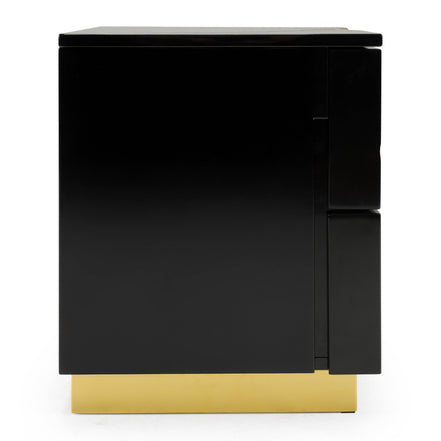 Aspen - Modern Wide Black and Gold Nightstand - image 4