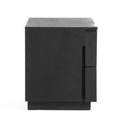 Aspen - Modern Matte Brown Ash & Silver Nightstand - image 5