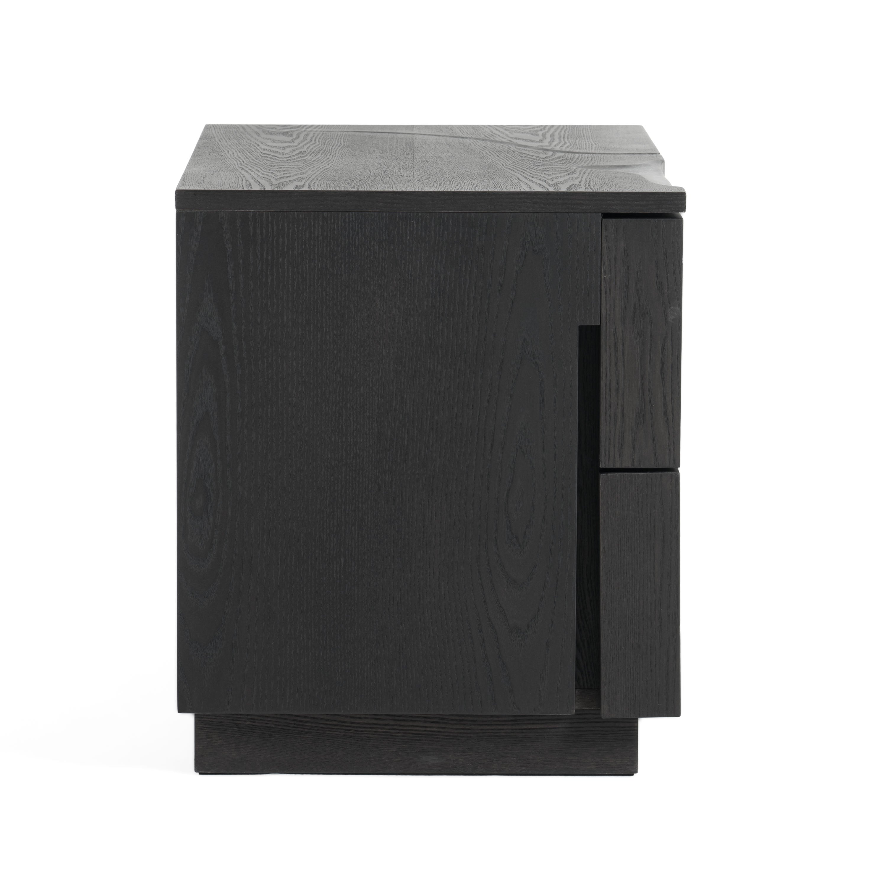 Aspen - Modern Matte Brown Ash & Silver Nightstand - image 5