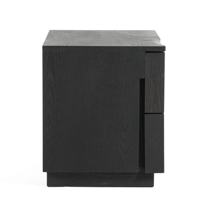 Aspen - Modern Matte Brown Ash & Silver Nightstand - image 5