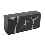Aspen - Modern Matte Brown Ash & Silver Dresser - image 2