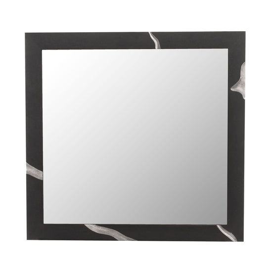 Aspen - Modern Matte Brown Ash & Silver Mirror