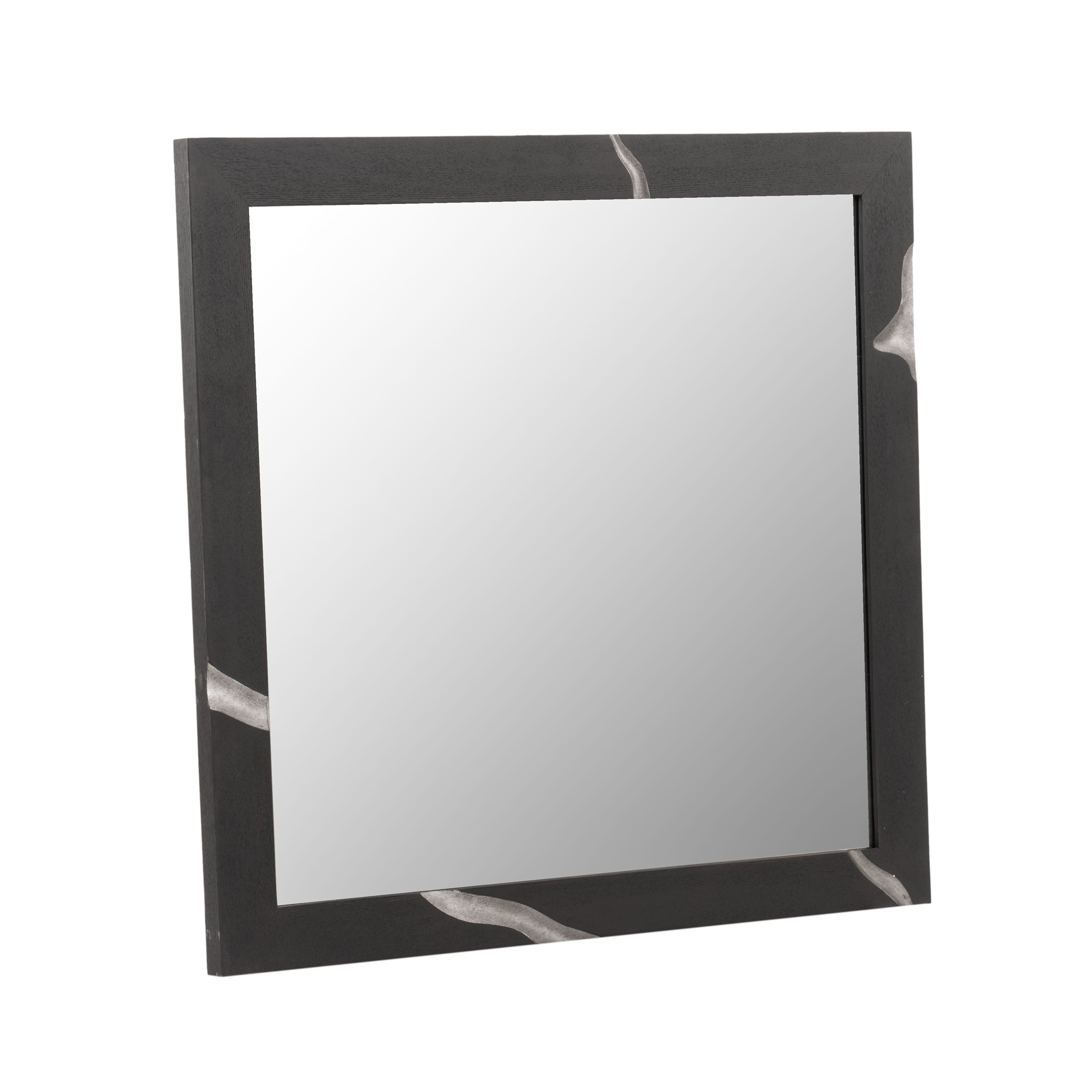 Aspen - Modern Matte Brown Ash & Silver Mirror - image 2