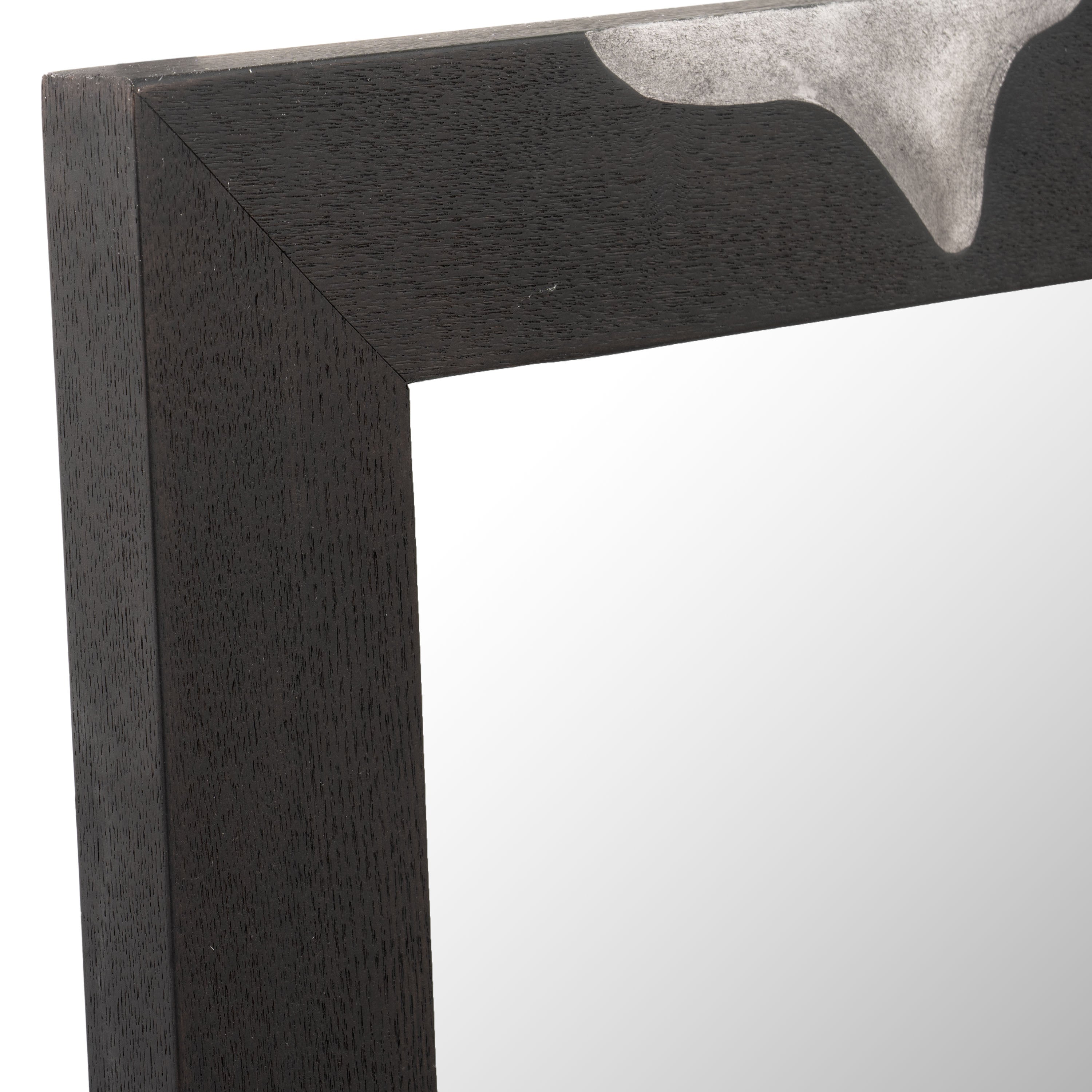 Aspen - Modern Matte Brown Ash & Silver Mirror - image 4