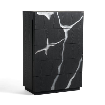 Aspen - Modern Matte Brown Ash & Silver Chest