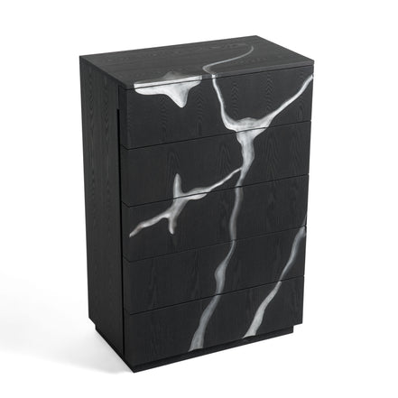 Aspen - Modern Matte Brown Ash & Silver Chest - image 2