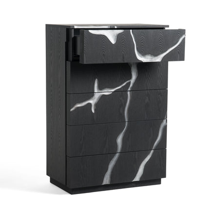 Aspen - Modern Matte Brown Ash & Silver Chest - image 3