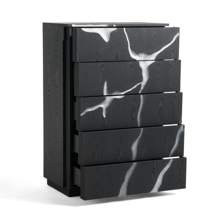 Aspen - Modern Matte Brown Ash & Silver Chest - image 4