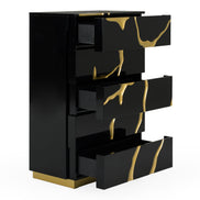 Aspen - Modern Black & Gold Wide Chest - image 4