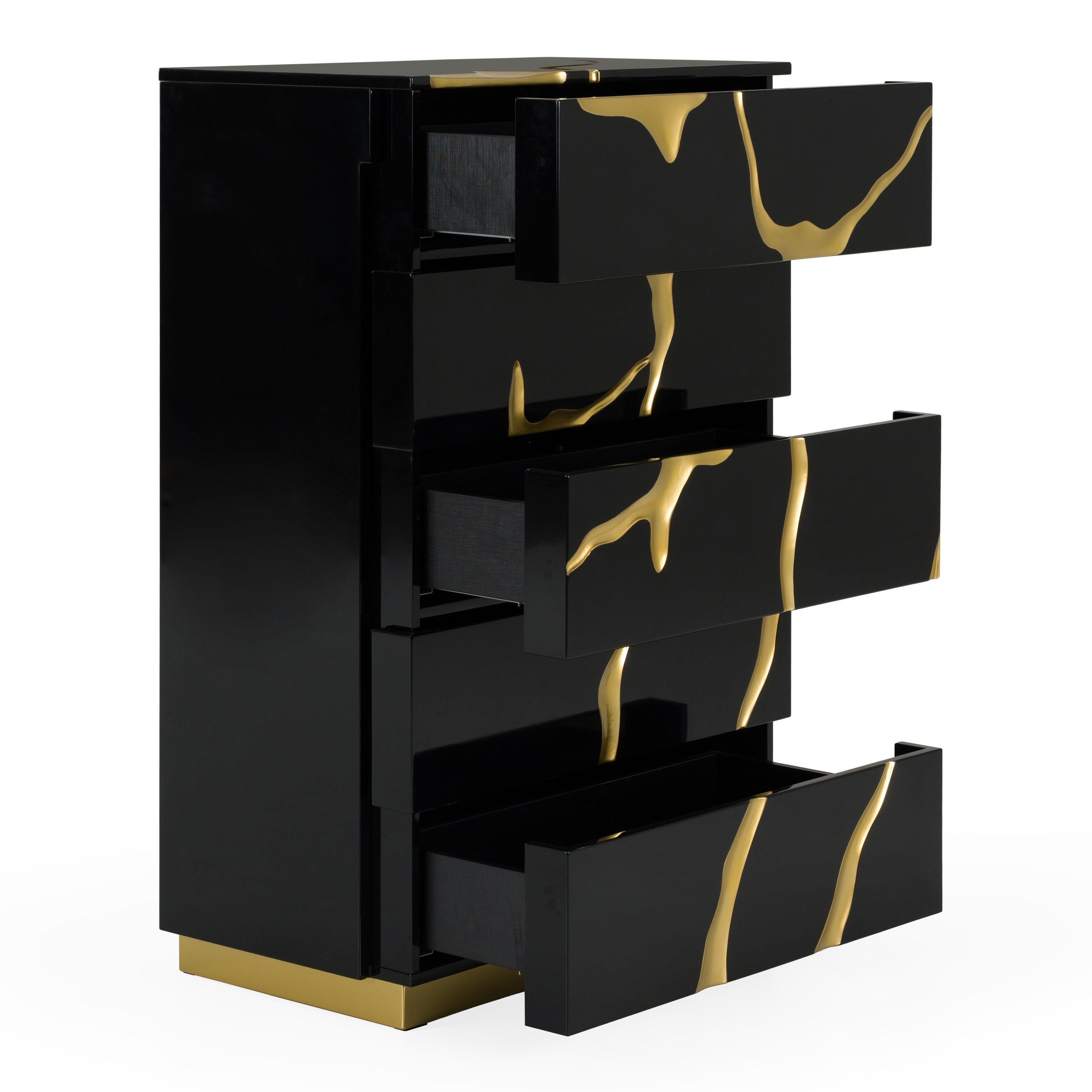Aspen - Modern Black & Gold Wide Chest - image 4