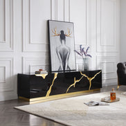 Aspen - Modern Black & Gold TV Stand