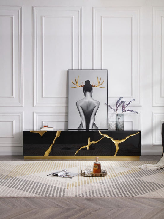 Aspen - Modern Black & Gold TV Stand - image 2