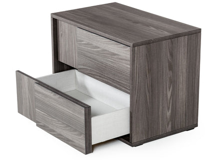 Asus - Italian Modern Elm Grey Nightstand - image 2