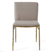 Atlanta - Modern Beige Fabric & Brass Dining Chair - image 2