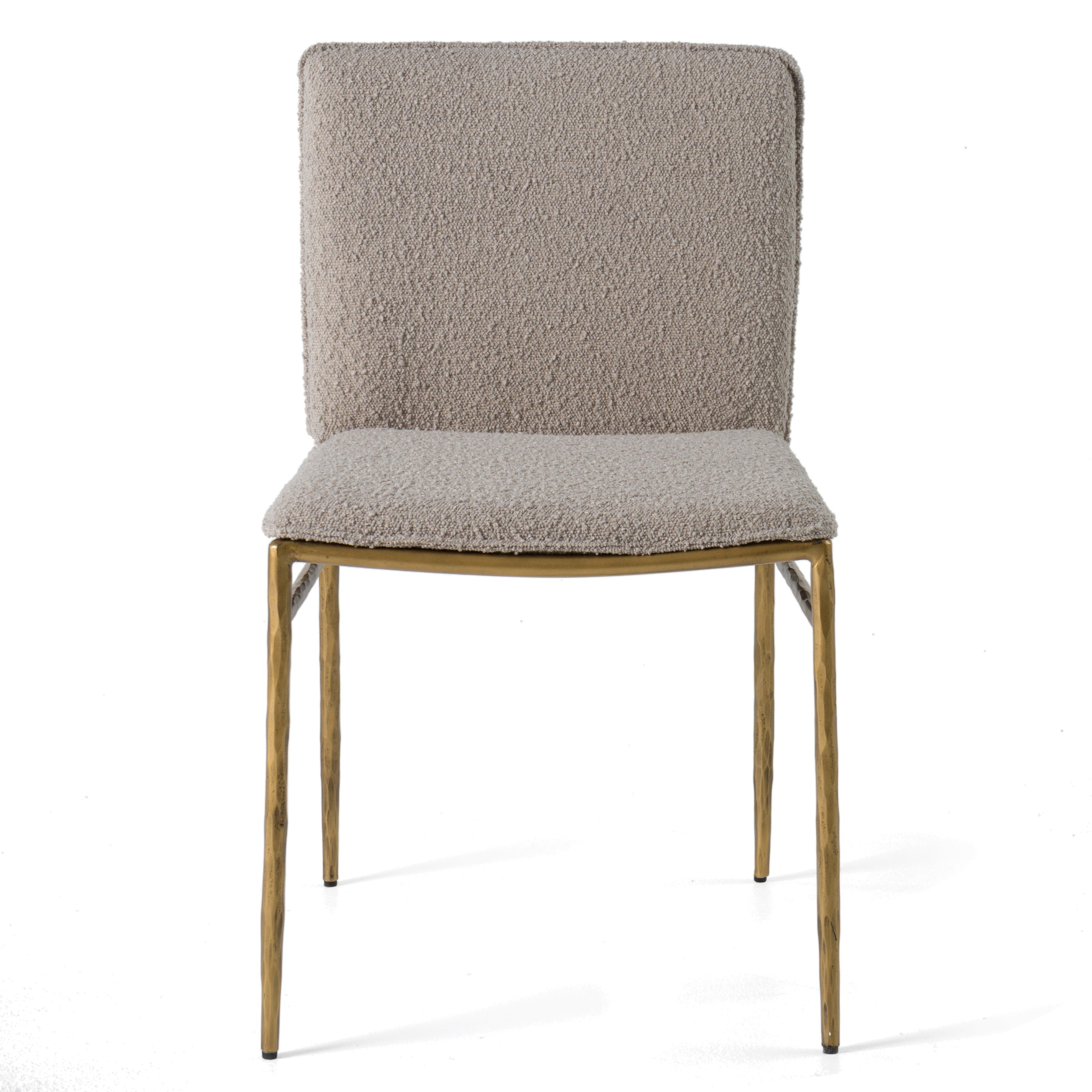 Atlanta - Modern Beige Fabric & Brass Dining Chair - image 2