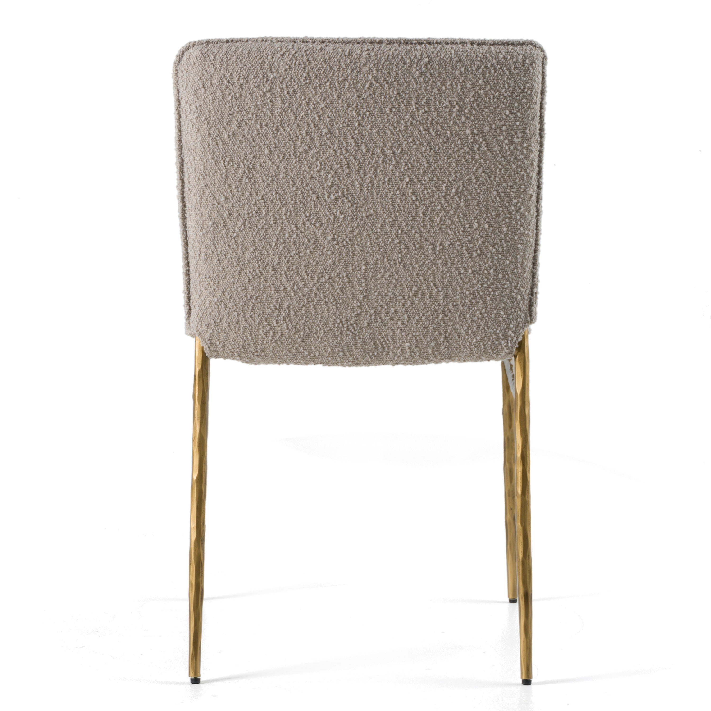 Atlanta - Modern Beige Fabric & Brass Dining Chair - image 4