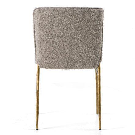 Atlanta - Modern Beige Fabric & Brass Dining Chair - image 4