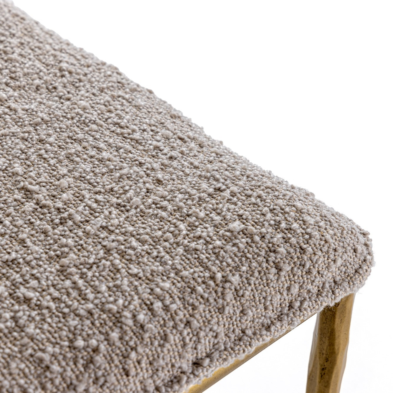 Atlanta - Modern Beige Fabric & Brass Counter Chair - image 5