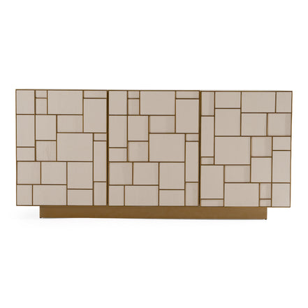 Auer - Mid-Century Modern Cream Ash + Gold Buffet - image 2